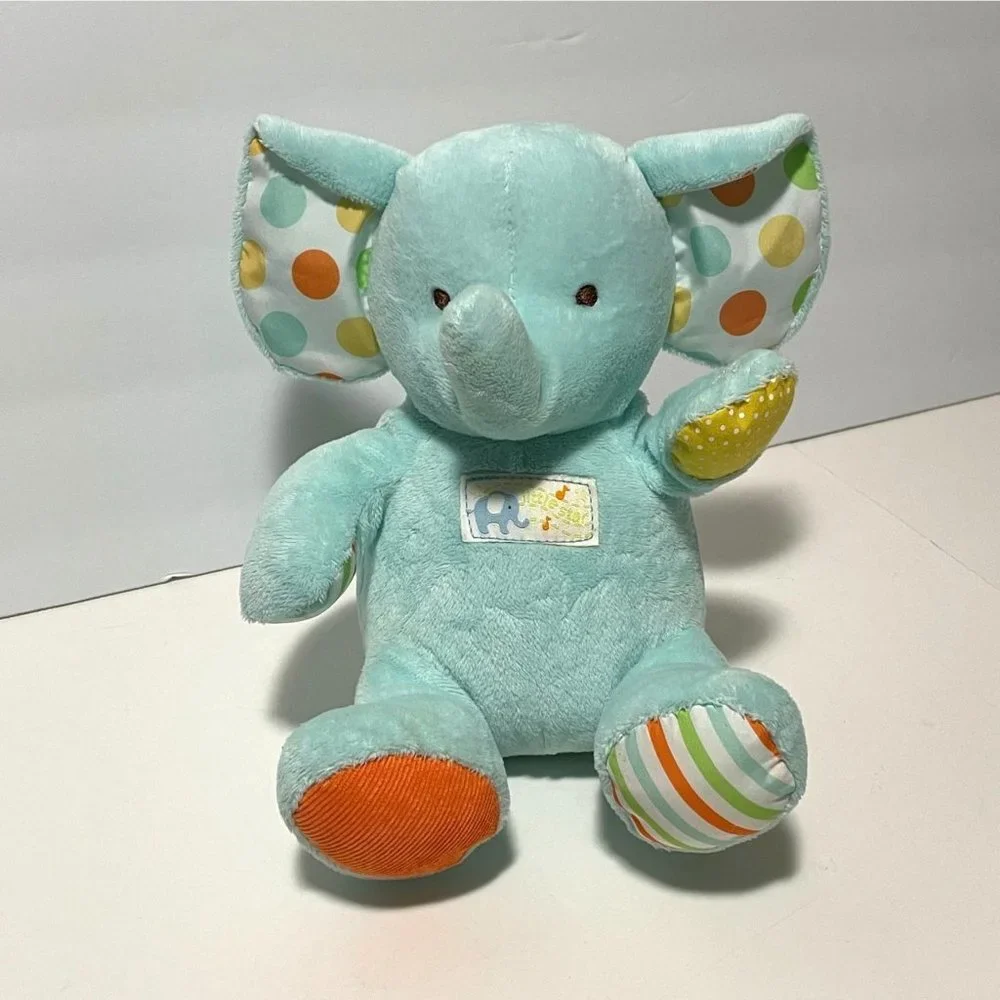 Carters Plush Sing & Dance Elephant Twinkle Twinkle Little‎ Star Musical Blue 9